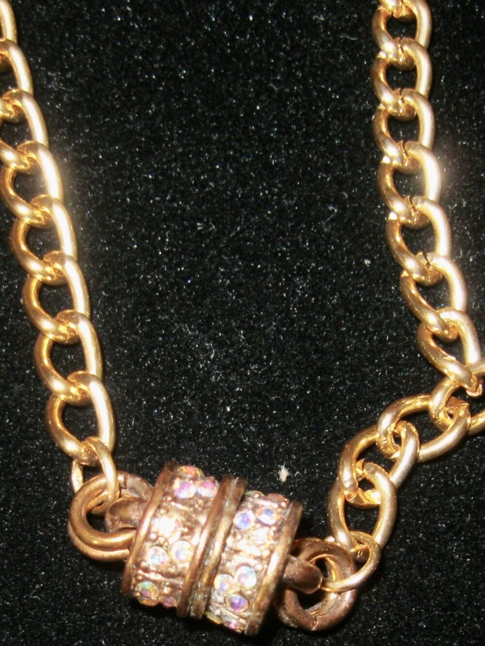KIRKS FOLLY REPAIRED GOLD TONE MAGNETIC ENHANCER-STILL WEARABLE 15" LONG